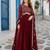 maroon faux georgette readymade anarkali suit with Sequin & embroidery work