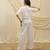 White linen wide leg trouser
