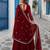 maroon faux georgette readymade anarkali suit with Sequin & embroidery work