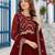 maroon faux georgette readymade anarkali suit with Sequin & embroidery work