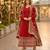 maroon faux georgette readymade anarkali suit with embroidery & zari work