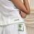 White linen paneled skirt
