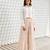 Ivory printed cotton trouser
