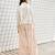Ivory printed cotton trouser