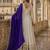 violet&beige silk blend readymade anarkali suit with mirror & embroidery work