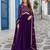 violet faux georgette readymade anarkali suit with Sequin & embroidery work