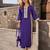 violet crepe readymade suit with real mirror & embroidery work
