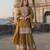 mehendi chiffon readymade suit with real mirror & embroidery work