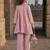 lavender silk blend readymade suit with real mirror & embroidery work