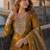 mehendi chiffon readymade suit with real mirror & embroidery work