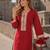 maroon crepe readymade suit with real mirror & embroidery work