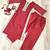 maroon crepe readymade suit with real mirror & embroidery work