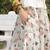 Ivory printed cotton maxi skirt