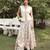 Ivory printed cotton maxi skirt