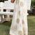 Ivory printed cotton maxi skirt