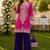 pink viscose readymade suit with zari Sequin & embroidery work