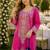 pink viscose readymade suit with zari Sequin & embroidery work