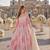 pink silk blend readymade anarkali suit with embroidery & zari Sequin work