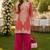 peach viscose readymade suit with zari Sequin & embroidery work