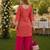 peach viscose readymade suit with zari Sequin & embroidery work