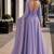lavender georgette readymade anarkali suit with beads & embroidery work