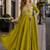 mustard georgette readymade anarkali suit with beads & embroidery work