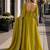 mustard georgette readymade anarkali suit with beads & embroidery work