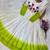 green&white georgette readymade anarkali suit with embroidery threading work