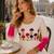 pink&white georgette readymade anarkali suit with embroidery threading work