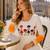 orange&white georgette readymade anarkali suit with embroidery threading work