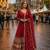 maroon faux georgette readymade anarkali suit with embroidery & Sequin work