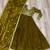 mehendi silk blend readymade anarkali suit with embroidery & zari Sequin work