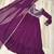 purple faux georgette readymade anarkali suit with embroidery & beads work