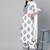 Women white & navy blue floral printed kurta with palazzos & dupatta