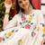 Ishin off- white hand painted floral embellished kurta with pants and dupatta
