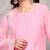 Floral embroidered round neck three-quarter sleeves thread work kurta set