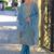 Ethnic motifs embroidered sequinned straight kurta with trousers &  dupatta