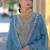 Ethnic motifs embroidered sequinned straight kurta with trousers &  dupatta