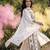 Floral embroidered thread work kurta with trousers & dupatta
