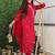 Bandhani printed round neck straight kurta with trousers & dupatta