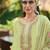 Floral embroidered pure cotton straight kurta with trousers & dupatta