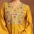 Ethnic motifs embroidered sequinned v-neck straight kurta with trouser & dupatta