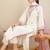 Floral embroidered thread work pure cotton straight kurta with trousers & dupatta