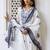 Women floral embroidered regular thread work pure cotton kurta with trousers & with dupatta
