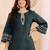 Embroidered straight sequinned kurta with palazzos