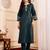 Embroidered straight sequinned kurta with palazzos