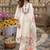Floral embroidered kurta with trousers & dupatta