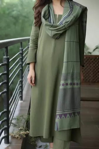 Women printed regular kurta set with dupatta