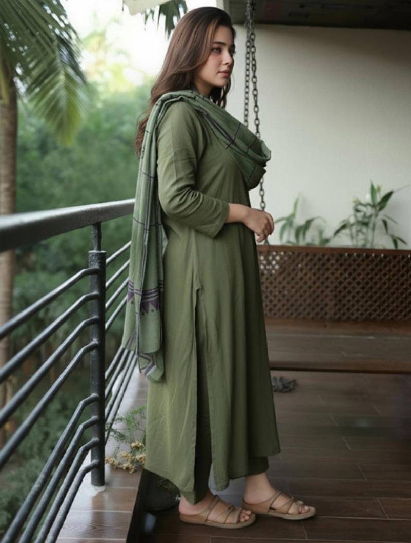 Women printed regular kurta set with dupatta