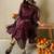 Floral printed v neck pure cotton kurta with salwar & dupatta